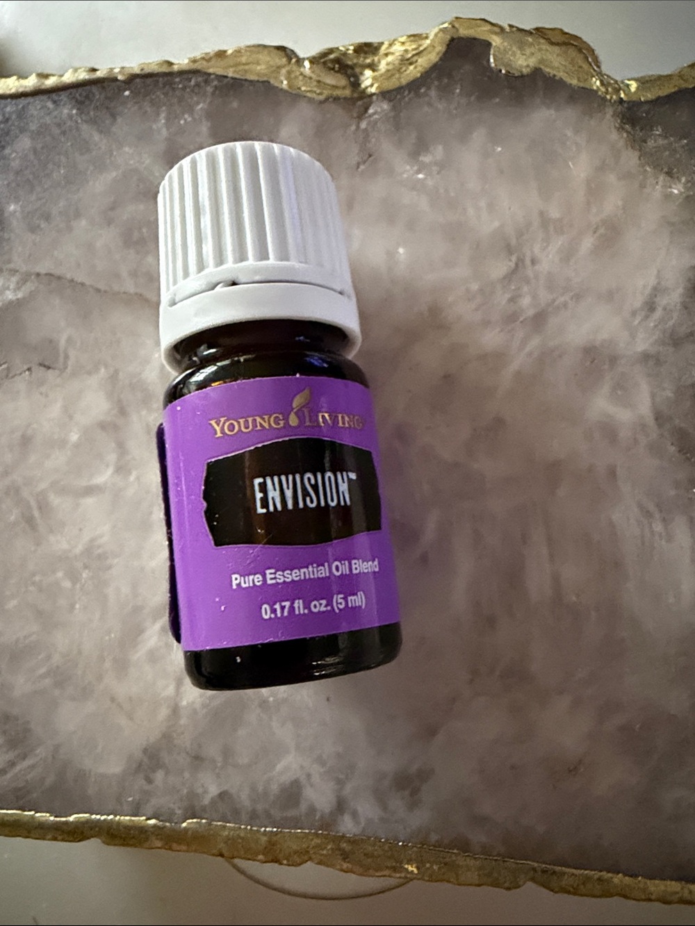 Young Living Envision Essential Oil Bottle — Purple and White
